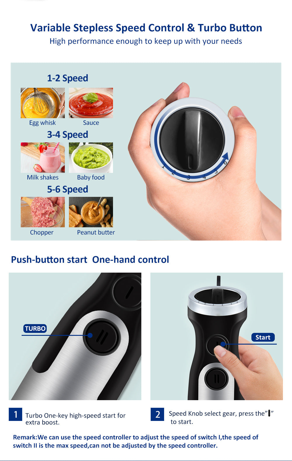 Hand Blender Juicer Cooking